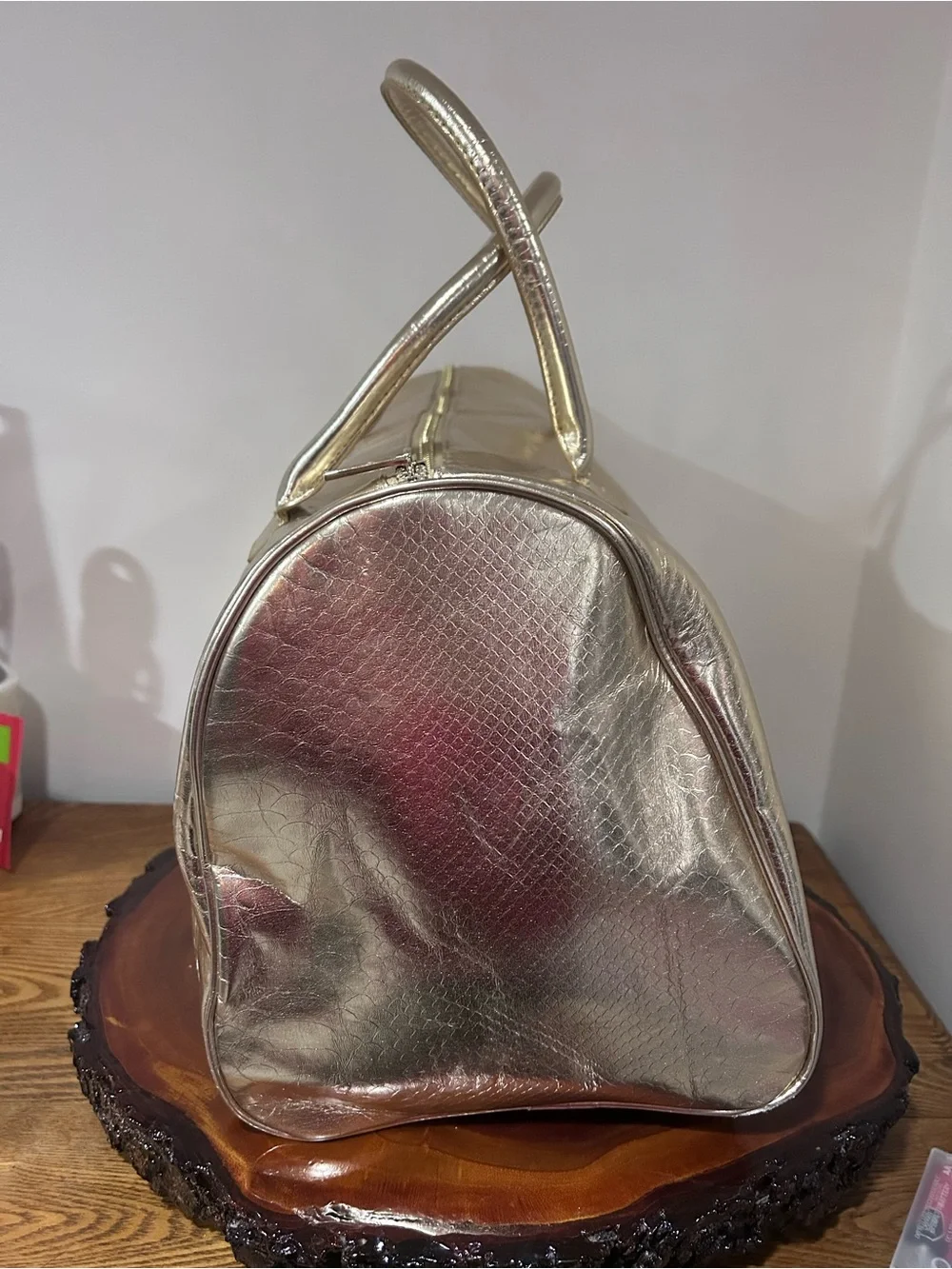 Michael Kors Metallic Gold Travel Satchel